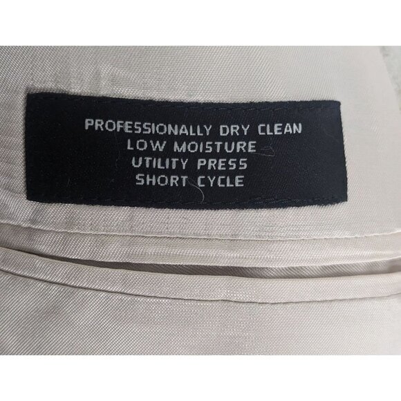 Jos A Bank Tan Grey Wool Bamboo Rayon 3 Button Sport Coat Jacket Blazer Sz 48L - Picture 8 of 8